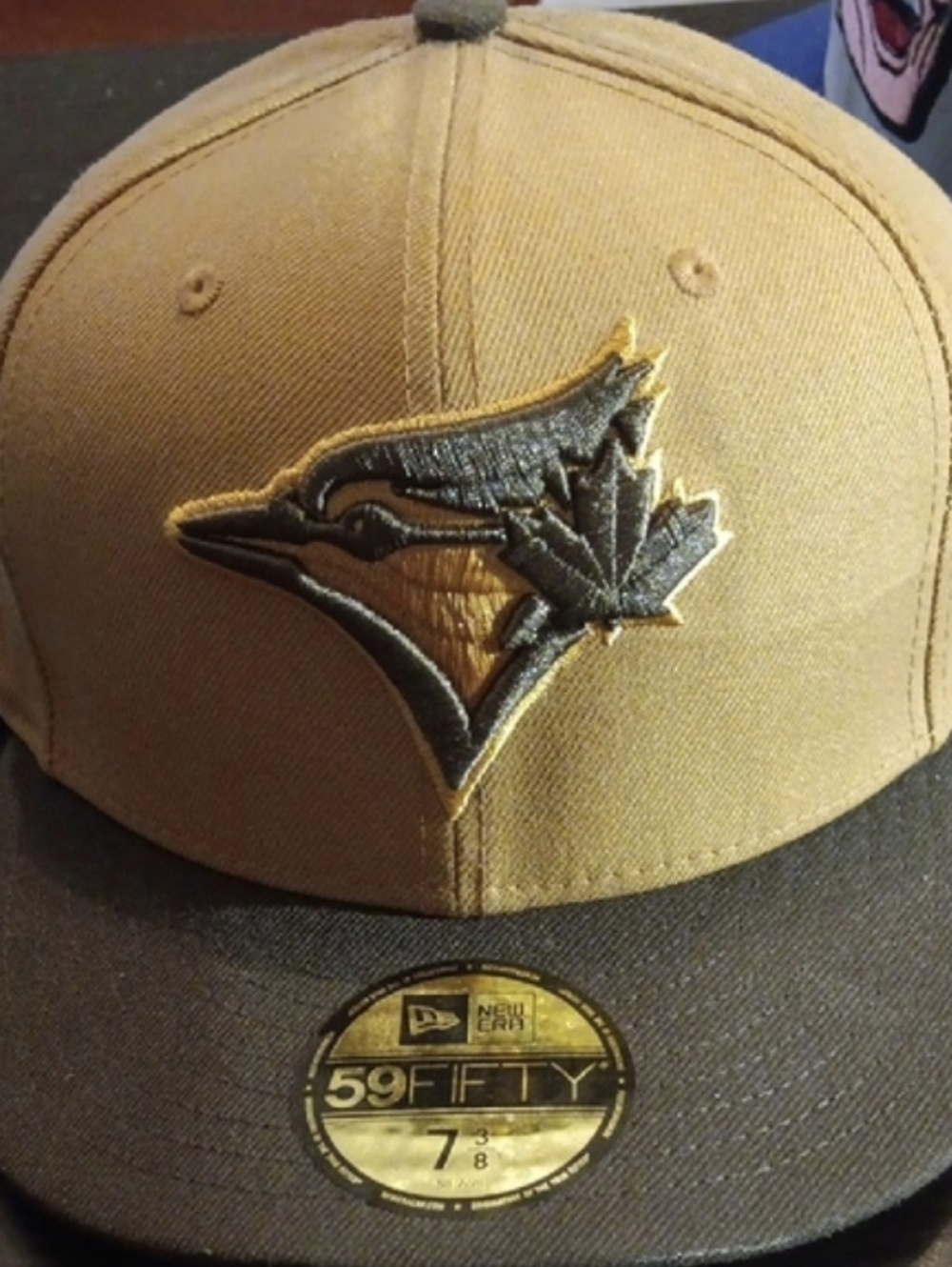 Toronto Blue Jays New Era Tan and Brown Fitted Hat Size 7 3/8 - Picture 2 of 4